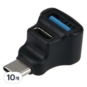 컴스 USB 3.0 C타입-멀티단자 F형 100w 젠더 JA270, 10개, 블랙, 29mm