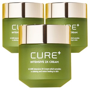 김정문알로에 큐어 인텐시브 2X 크림, 50g, 3개