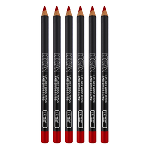 로쎄앙 립라이너 우드 펜슬 4 x 150 mm, 17호리얼레드, 6개