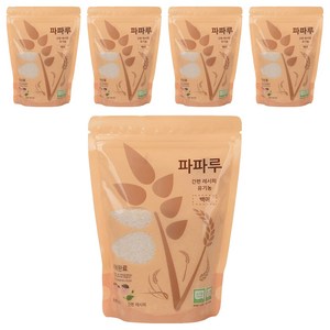 파파루 간편레시피 유기농 쌀가루 백미 굵은입자 이유식 후기, 400g, 5개