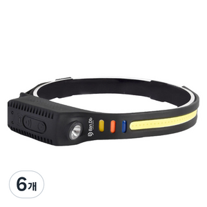 반디비 충전식 COB LED 헤드랜턴 1줄 BHL07, 혼합색상, 6개