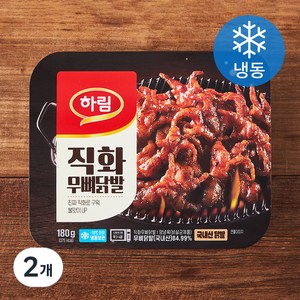 하림 직화 무뼈닭발 (냉동), 180g, 2개