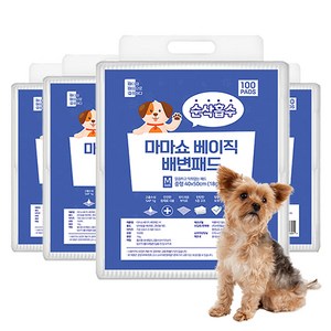 마마쇼 베이직 배변패드 배변유도제 함유 무향, 100개입, 4개