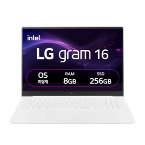 LG전자 2024 그램 16 코어Ultra5, 스노우 화이트, 256GB, 8GB, Free DOS, 16ZD90SU-GXF6K