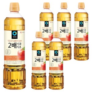 청정원 2배 사과식초, 900ml, 6개