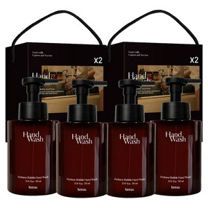 헤트라스 퍼퓸 버블 고보습 산양유 핸드워시 선물세트 플라워파크, 515ml, 4개
