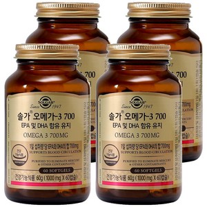 솔가 오메가3 700, 60정, 4개