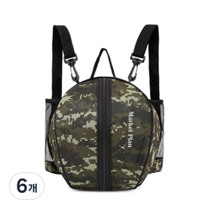 마켓플랜 원형 농구공 가방, 카모그린, 6개