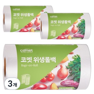 코멧 위생롤백, 소(S)(17 x 25cm), 1000개입, 3개