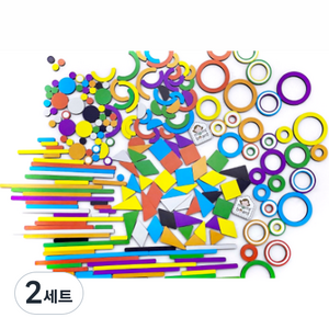 맘스보드 자석 가베 놀이 판퍼즐 세트, 2세트, 224피스