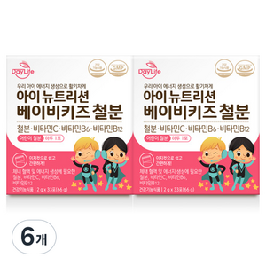 DayLife 아이 뉴트리션 베이비키즈 철분 X 1박스, 66g, 6개