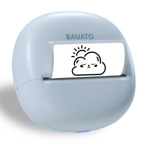 바우아토 멀티 라벨 네임스티커 무선 블루투스 미니 감열식 라벨 프린터 Pastel Blue, D-B-0902, 1개