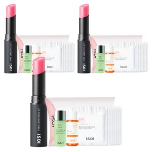 아이소이 립 트리트먼트 밤 + 6종 체험 키트, 베이비핑크, 5g, 3개