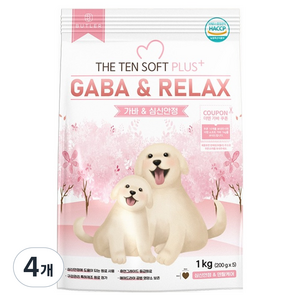 더텐소프트 전연령 강아지 가바 앤 릴렉스 소프트사료, 1kg, 4개, 오리