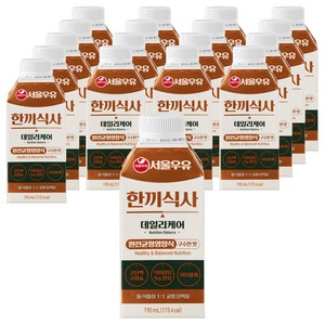 서울우유 한끼식사 데일리케어 구수한 맛, 18개, 190ml
