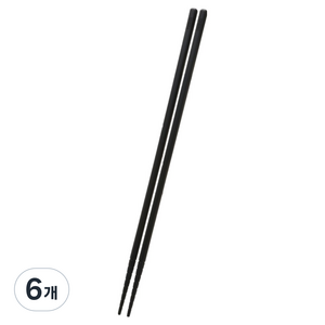 써모스 실리콘 조리 젓가락 KT-C001K, 블랙, 6개