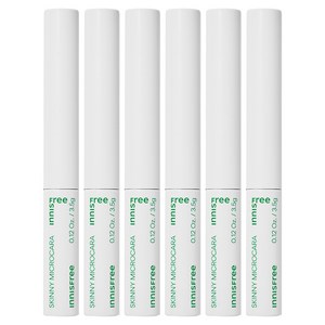이니스프리 스키니 꼼꼼 마스카라 3.5g, 블랙, 6개