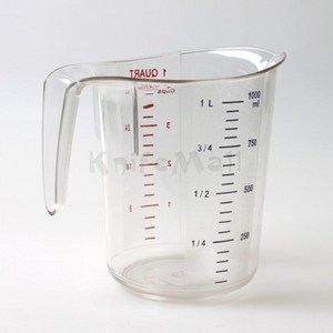 트렌드웨어 폴리카보네이트 투명 계량컵, 혼합 색상, 2000ml, 1개