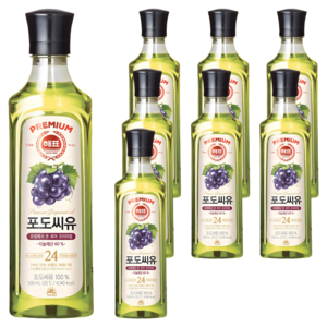 해표 포도씨유, 500ml, 8개