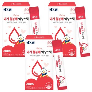 키즈텐 아기 철분제 액상스틱, 240ml, 3개