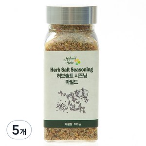 내츄럴스파이스 허브솔트시즈닝 마일드, 180g, 5개