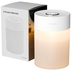 신지모루 오퓨리엠 테이블 미스트 USB 무드등 미니 가습기 600ml, OPRM_MIST_TBL_WT_SJM, 화이트