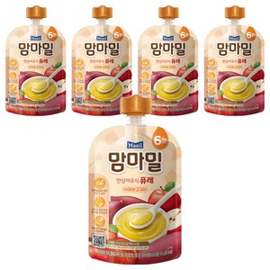 맘마밀 안심 이유식 퓨레 6개월부터, 100g, 5개, 사과와 고구마