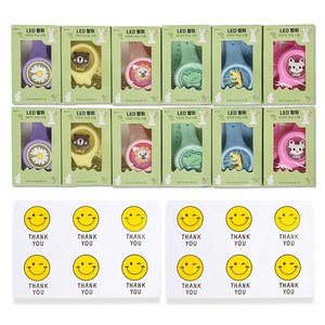 루아르모 어린이 LED 썸머 팔찌 밴드 12p + 스티커 12p 세트, 랜덤발송, 1개 골드박스 특가