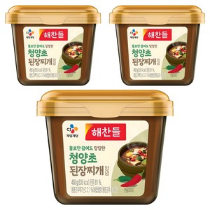 해찬들 물로만 끓여도 칼칼한 청양초 된장찌개양념, 450g, 3개