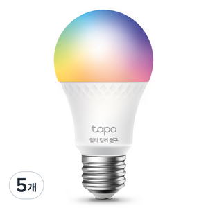 타포 스마트 멀티 컬러 전구 9.6W Tapo L535E, 기타색, 5개