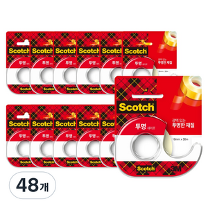 스카치 쓰리엠 투명 테이프 디스펜서 18mm x 30m 583, 48개