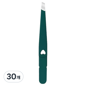 바움미루 뷰티 핀셋 하트 9.6cm, 30개, 그린