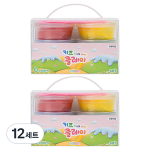 키즈 클레이 10g x 6종 세트, 혼합색상, 12세트