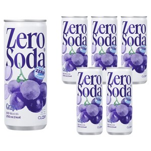 클룹 제로소다 포도, 250ml, 6개