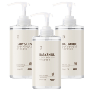 살림백서 베이비 앤 키즈 아기 젖병세정제 무향, 500ml, 3개