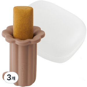 퍼기 유아용 츄러스 티딩러스크 홀더 + 케이스 세트, 노꼭지, 초코(홀더), 3개