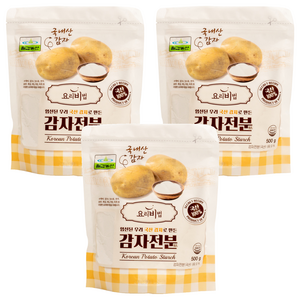 칠갑농산 감자 전분, 500g, 3개