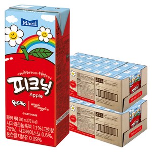 매일유업 피크닉 사과, 200ml, 48개