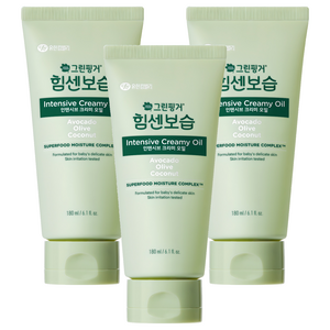 그린핑거 힘센보습 인텐시브 크리미 오일 유아 크림, 180ml, 3개