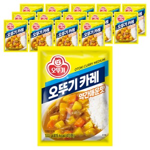 오뚜기 카레 과립형 약간매운맛, 100g, 15개