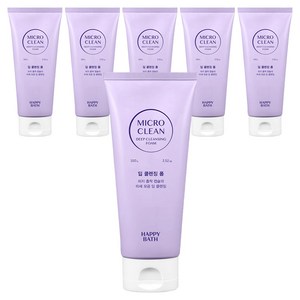 해피바스 마이크로 클린 딥 클렌징폼, 100g, 6개