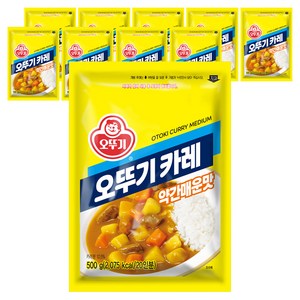 오뚜기 카레 과립형 약간매운맛, 500g, 10개