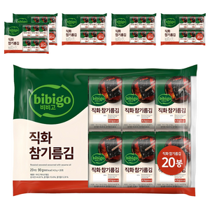 비비고 직화 참기름김, 90g, 6개
