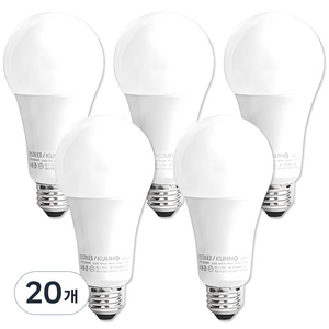 번개표 컨버터 내장형 LED 램프 12W, 주광색, 20개
