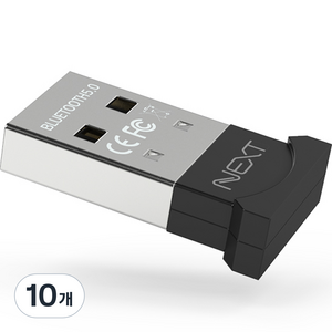 넥스트유 블루투스 5.0 USB 동글, 블랙, 10개, NEXT-BT5050
