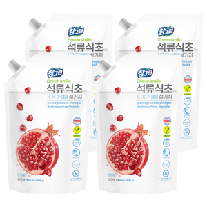 참그린 석류식초 설거지 주방세제, 860ml, 4개