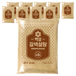 백설 갈색설탕, 1kg, 10개
