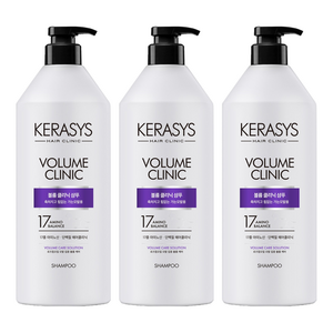 케라시스 볼륨 클리닉 단백질 샴푸 플로럴파우더향, 980ml, 3개