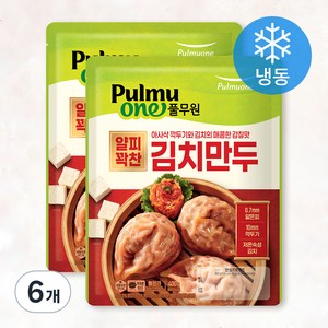 풀무원 얇은피 꽉찬속 김치만두 (냉동), 400g, 6개