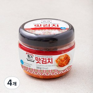종가 아삭아삭 맛있게 썰어담은 맛김치, 300g, 4개